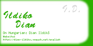ildiko dian business card